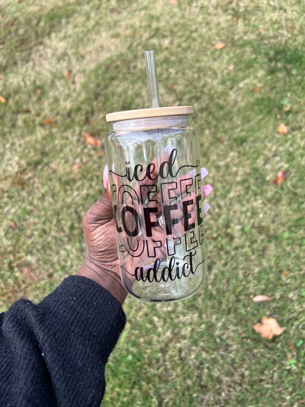 Iced Coffee Addict Glass Can