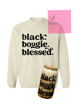 Load image into Gallery viewer, Black Bougie Blessed Sweatshirt
