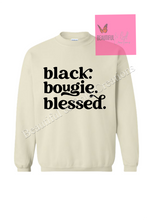 Load image into Gallery viewer, Black Bougie Blessed Sweatshirt
