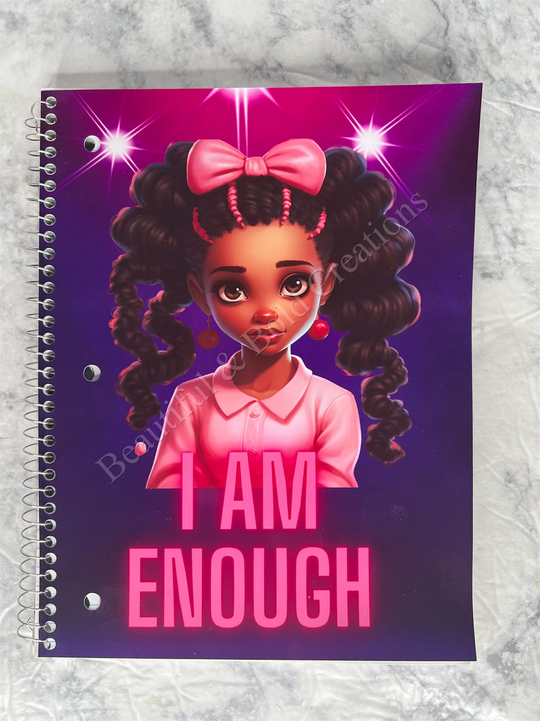I Am Enough Girl Notebook