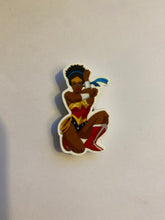 Load image into Gallery viewer, Black Wonder Woman Shoe Charm
