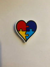 Load image into Gallery viewer, Autism Awareness Heart Shoe Charm
