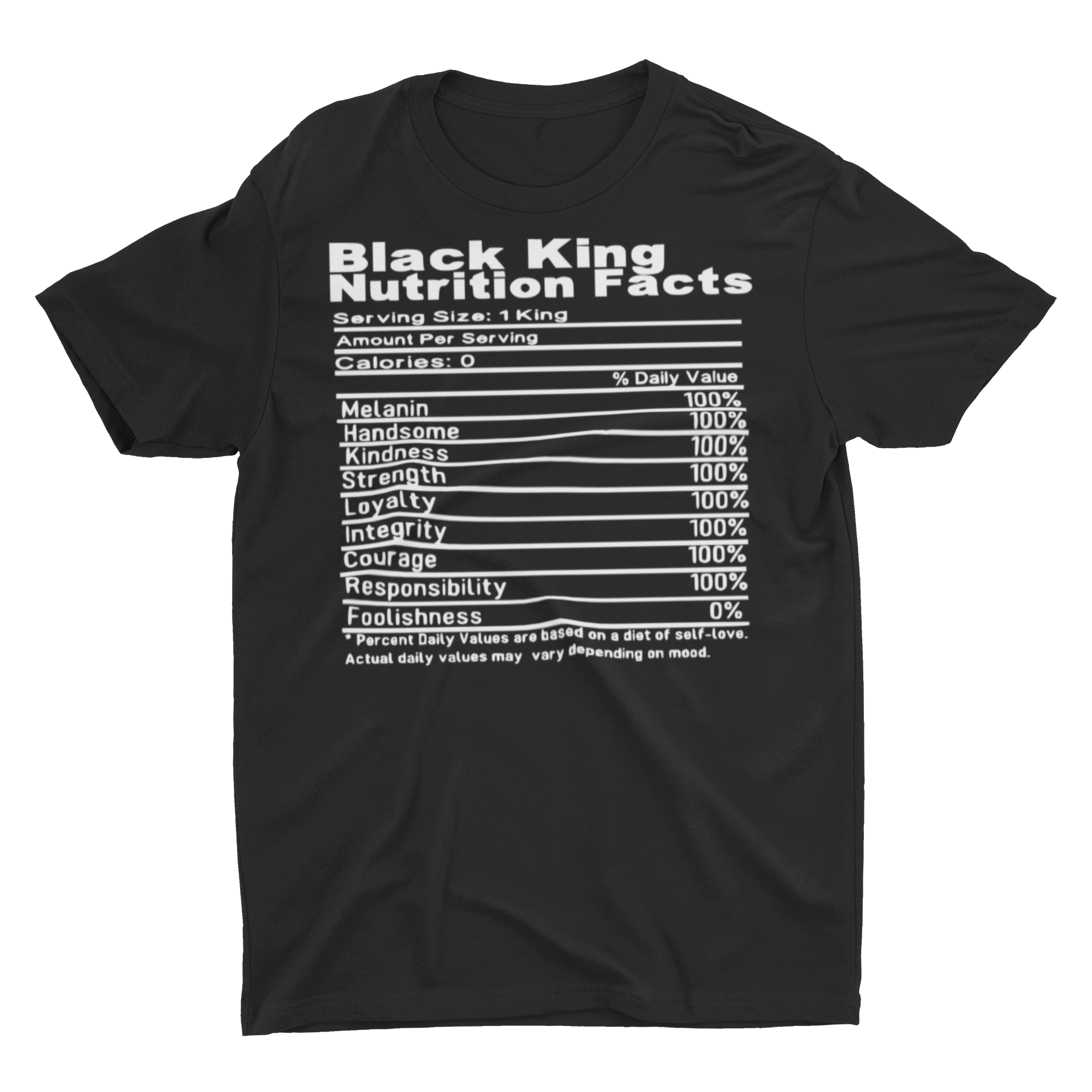 Black king sale nutrition facts shirt