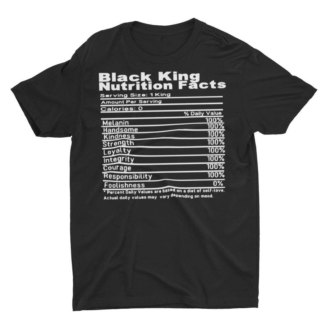 Black King Nutritional Facts Shirt